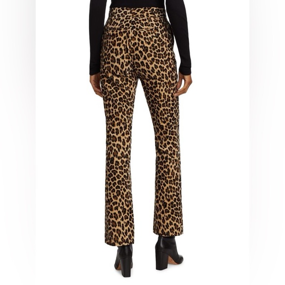 New FRAME Mini Boot Cheetah Print Trousers Size 2 - Picture 2 of 12